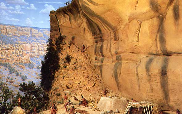 （メサバーデ国立公園）ここには世界でも有数の岩窟居住民の遺跡群があります。