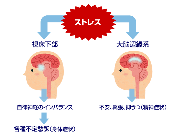 （イラスト2）ストレスと自律神経