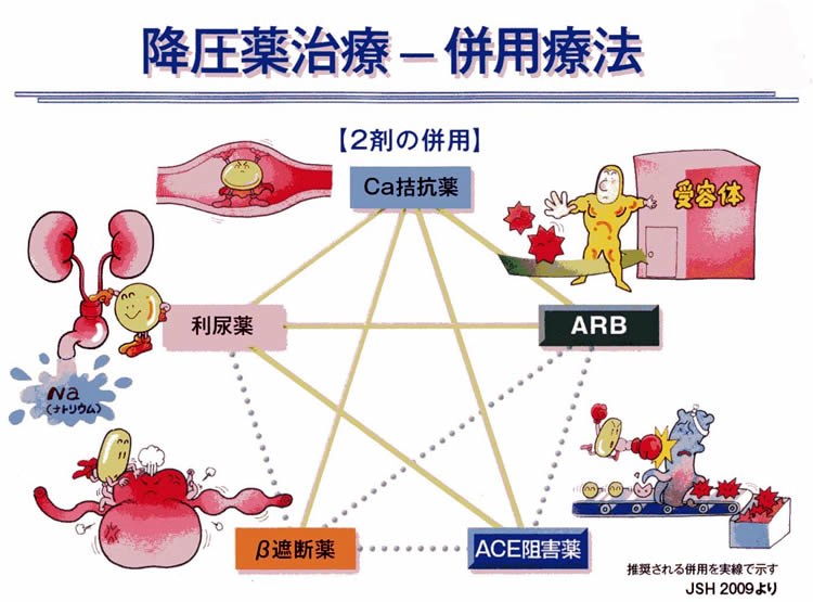 【イラスト3】降圧薬の併用療法