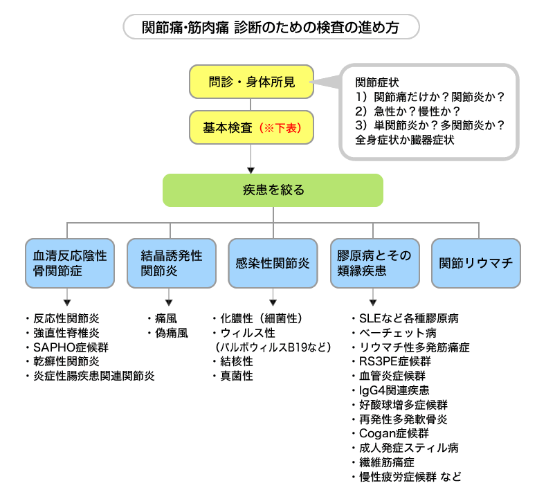 病気の種類と診断｜関節痛・筋肉痛と内科の病気 ｜ 町医者の診療メモ - みやけ内科・循環器科