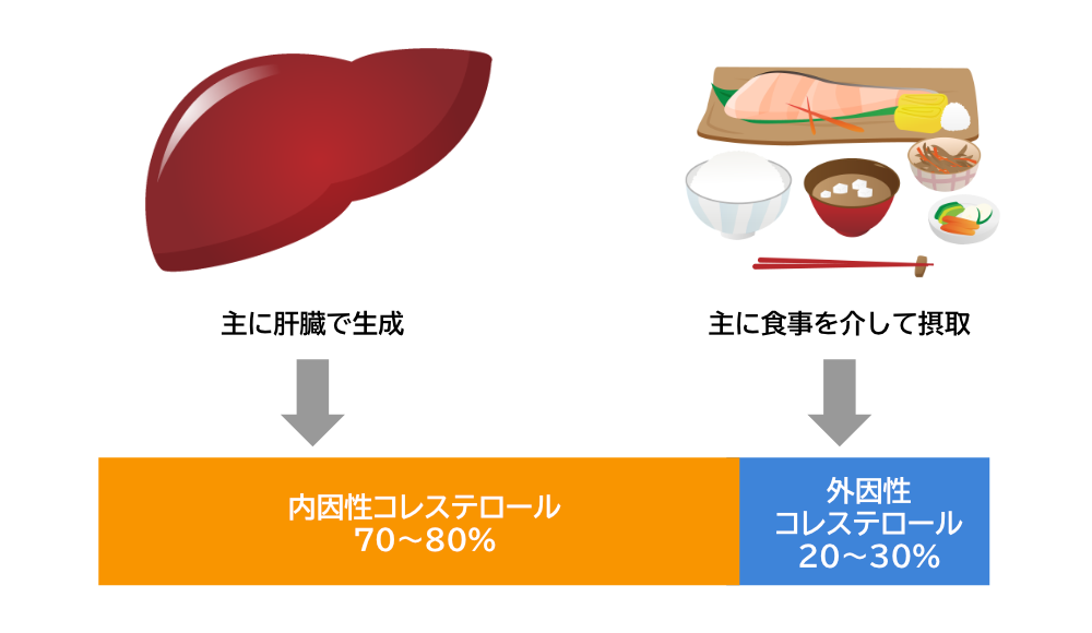 食事から取り入れるコレステロールの量は