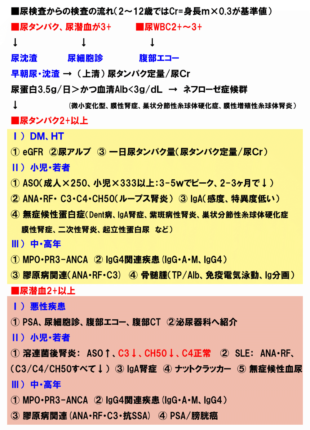 尿一般からの検査のながれ